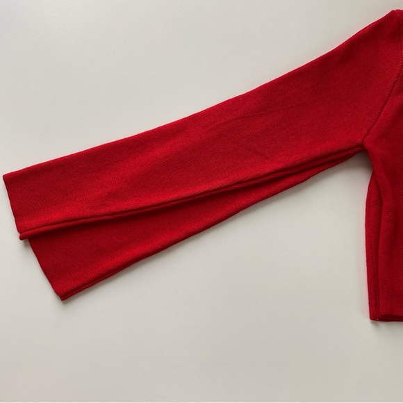 CROPPED CARDIGAN, RED, ONE SIZE, SMALL - Picture 3 of 8